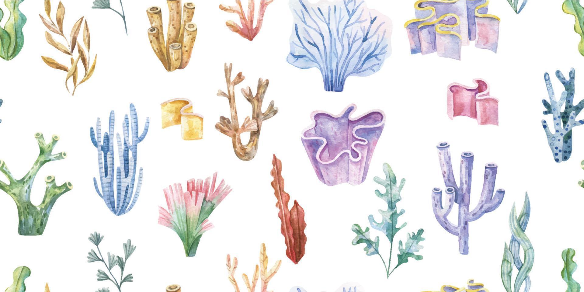 Sea pattern. Abstract endless background on the marine theme. Vector. Perfect for design templates, fabric, wallpaper, wrapping and textile. vector