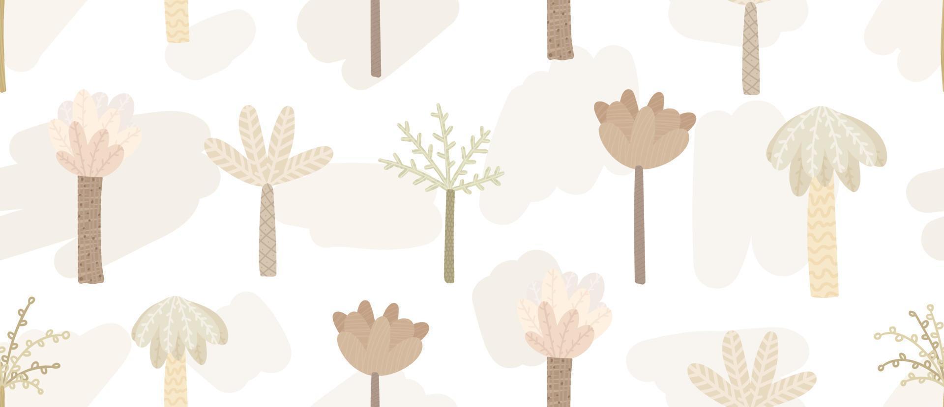 palm tree illustration, vector childish design