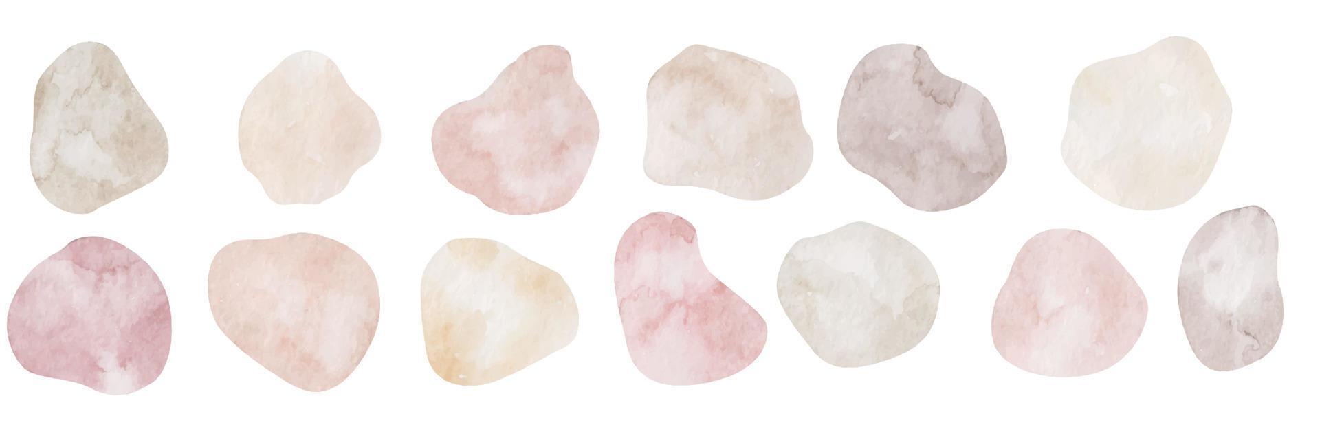 spots of beige and brown colors, Neutral gradient spots,  Hand-drawn scandinavian brush spots vector