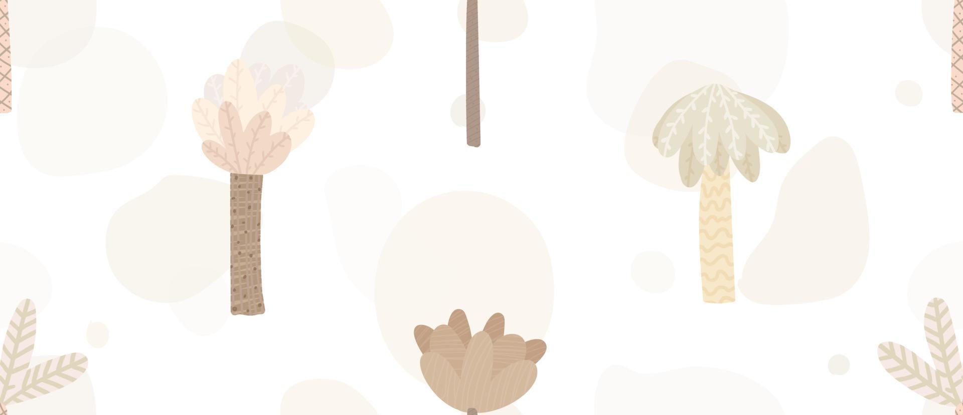 palm tree illustration, vector childish design