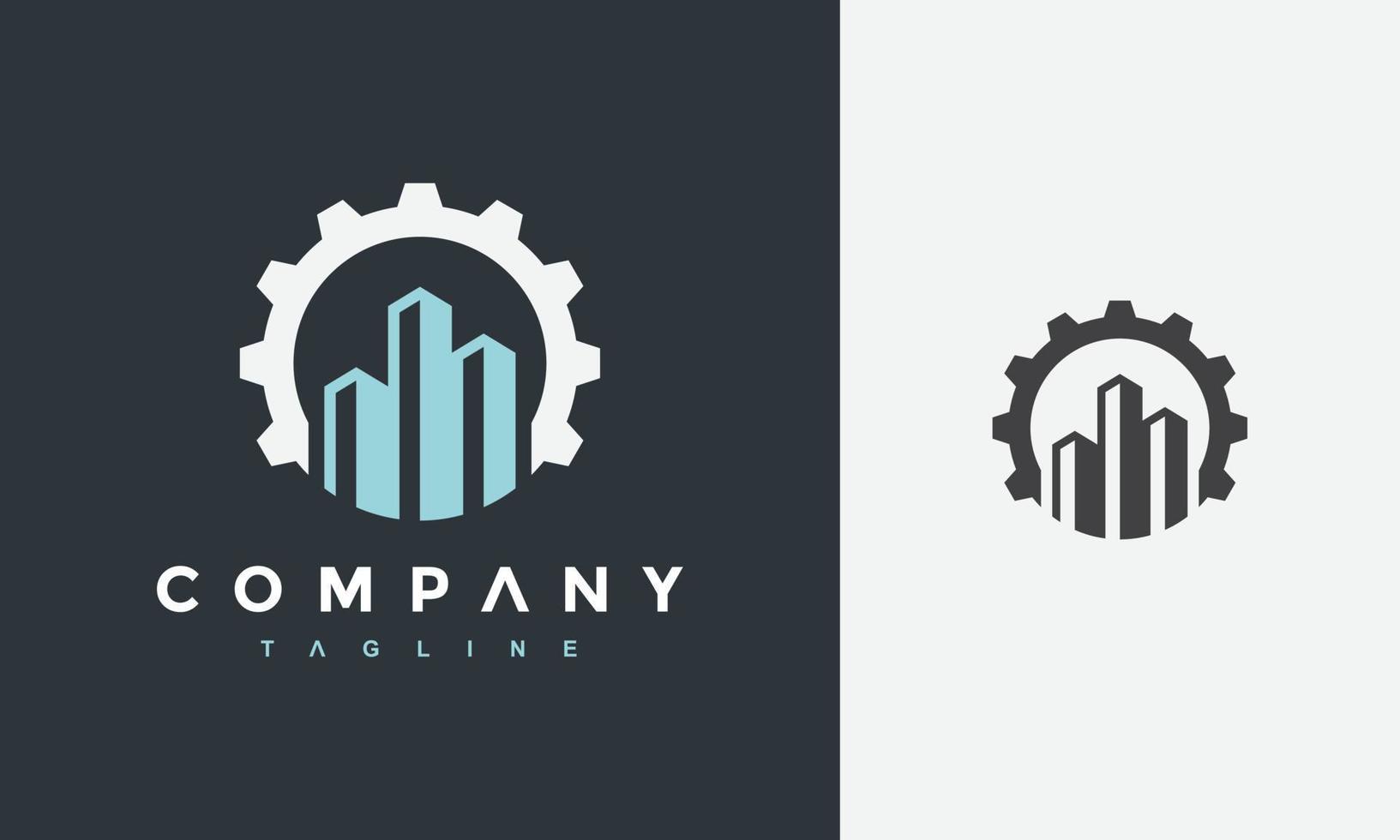 building gear logo vector