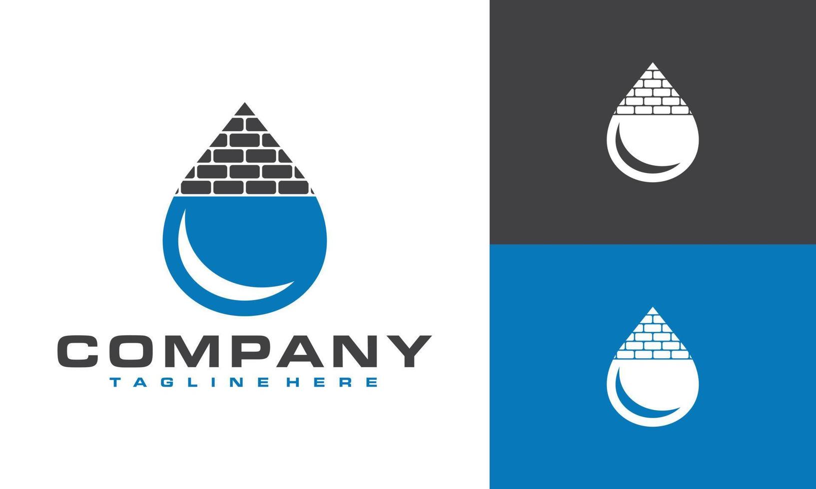 water brick logo vector