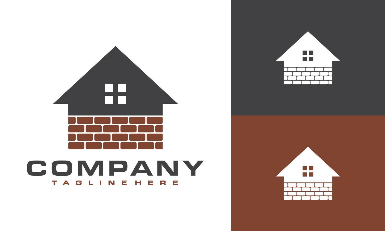 brick house logo vector