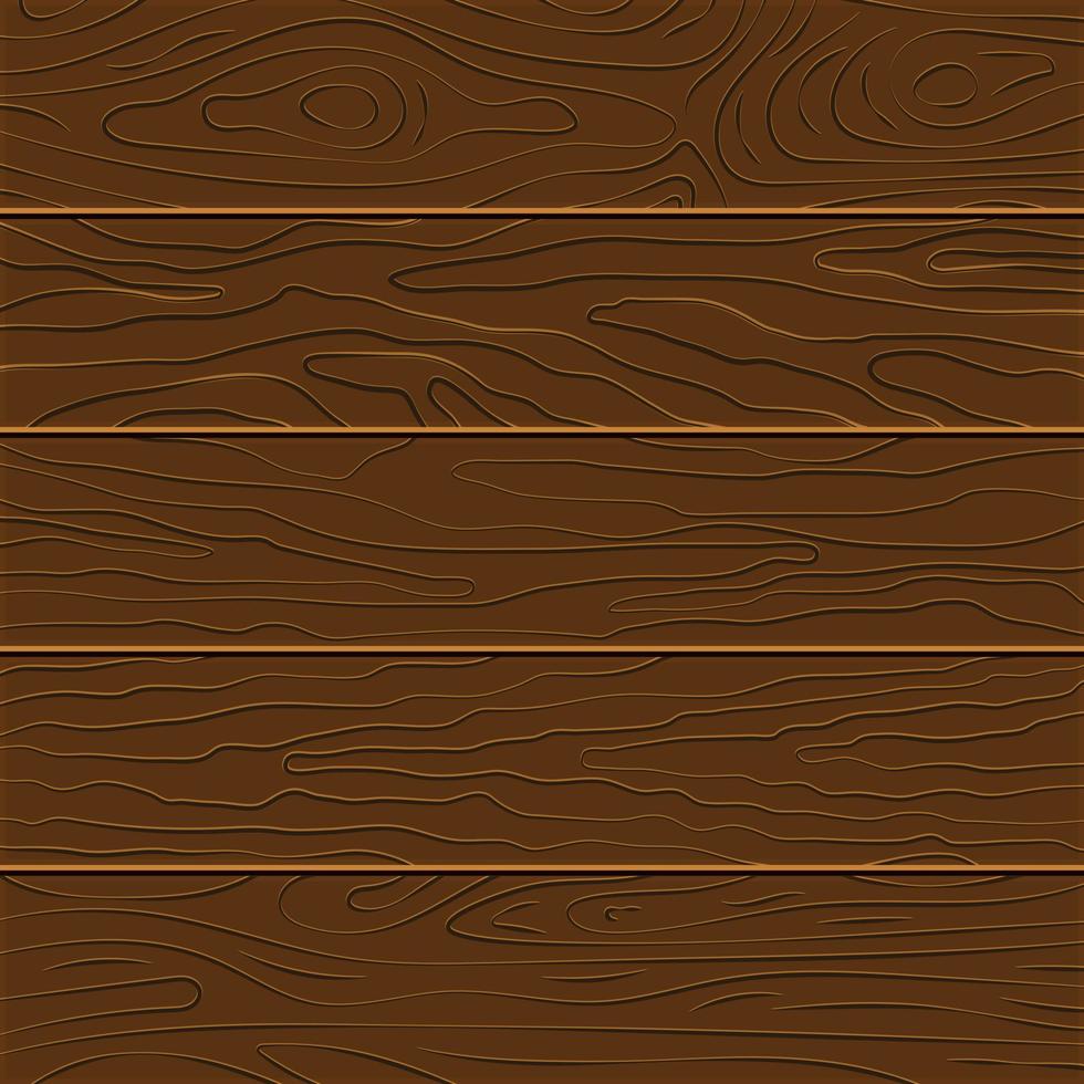Wood texture background. Five wooden boards in flat design. Vector illustration