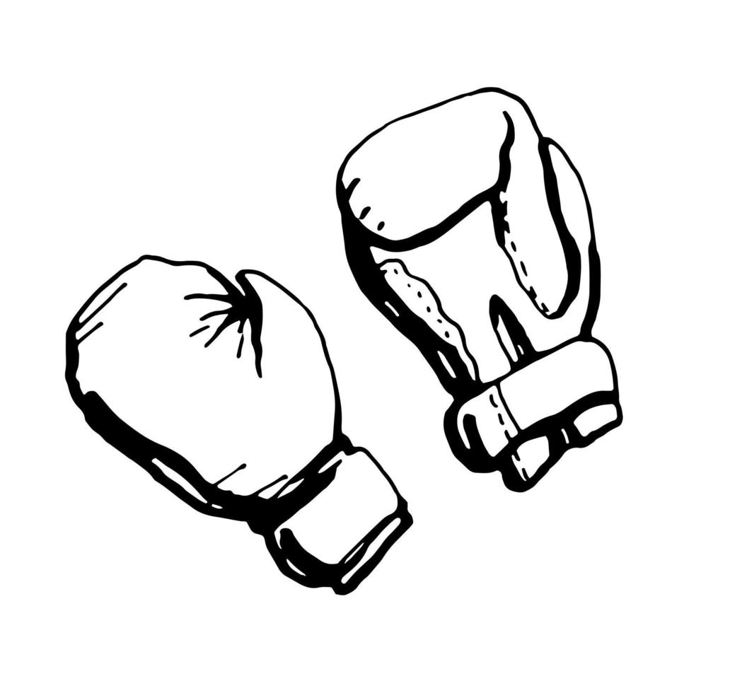 Boxing gloves. Vector clipart. Isolated on transparent back