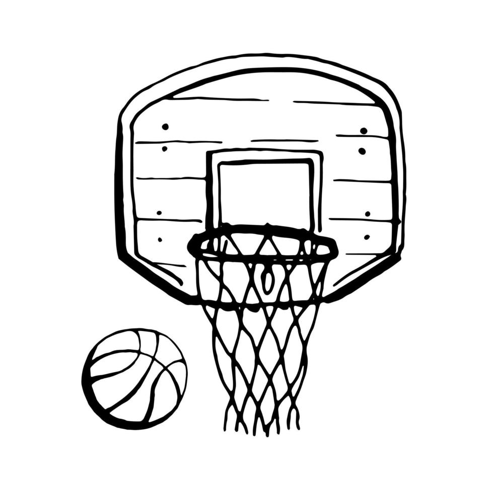 Basketball set. Vector clipart