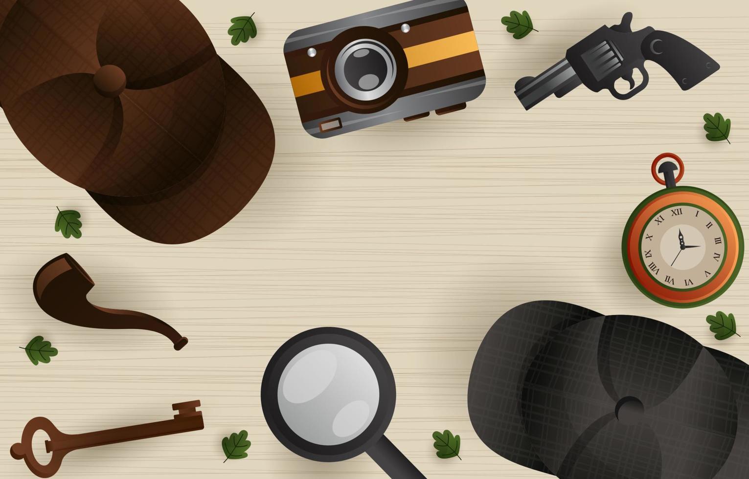 Detective Tools Background vector