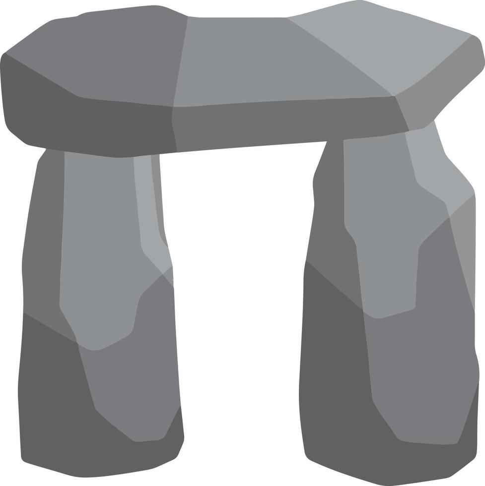 Stonehenge. Inglés punto de referencia. estructura es hecho de antiguo piedras histórico lugar, bloquear y cantos rodados plano dibujos animados. religioso megalito de primitivo hombre vector