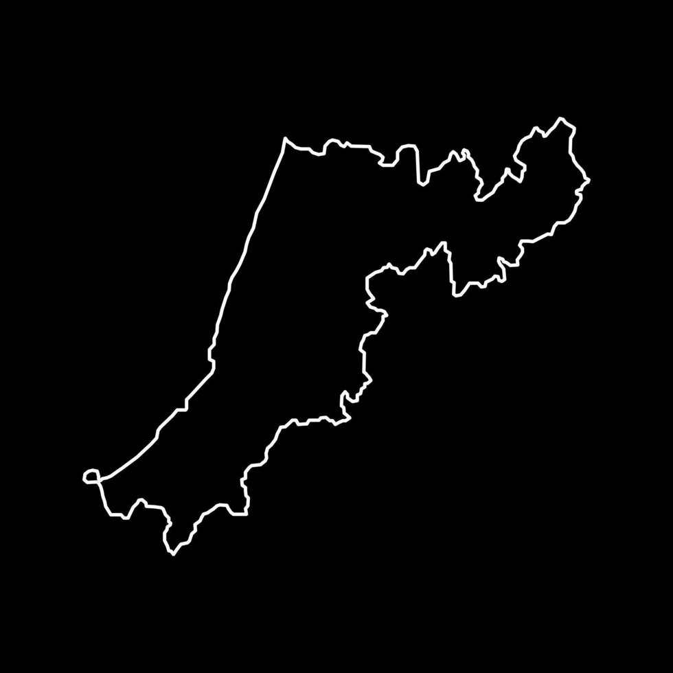 Leiria Map, District of Portugal. Vector Illustration.