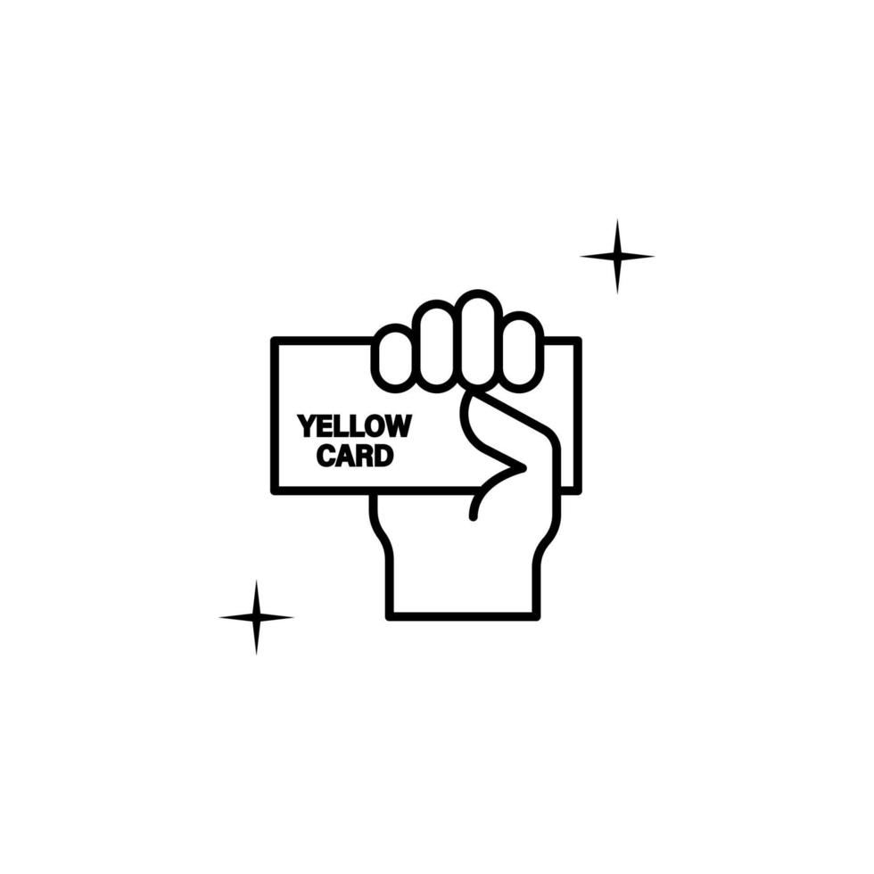 Yellow card, sport vector icon illustration 23020001 Vector Art at Vecteezy