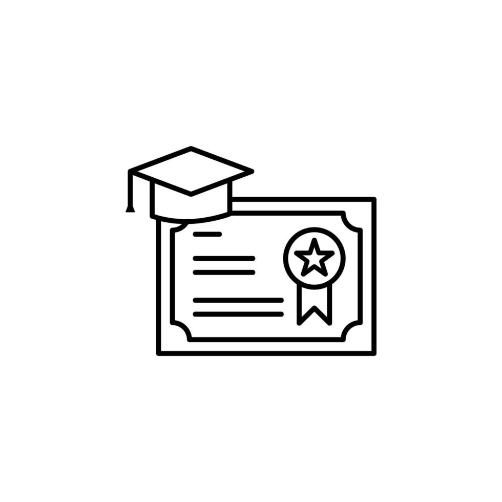 Diploma label school vector icon illustration