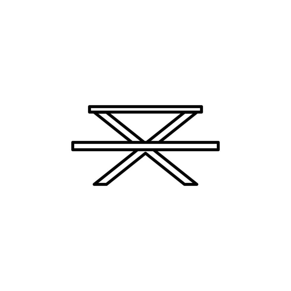 picnic table vector icon illustration