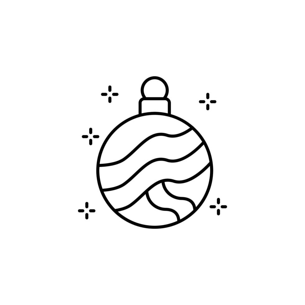 Christmas, ball vector icon illustration