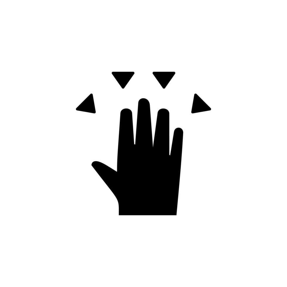 Hand, fingers, gesture, move, swipe, down vector icon illustration