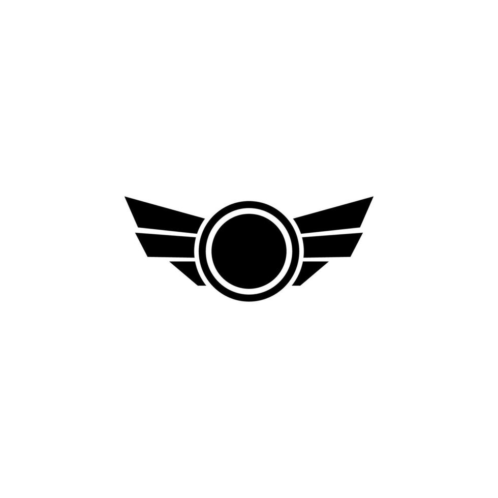 circle with wings vector icon illustration