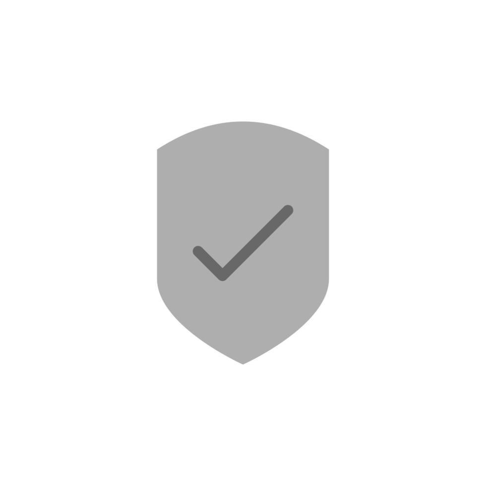 shield with a tick vector icon illustration