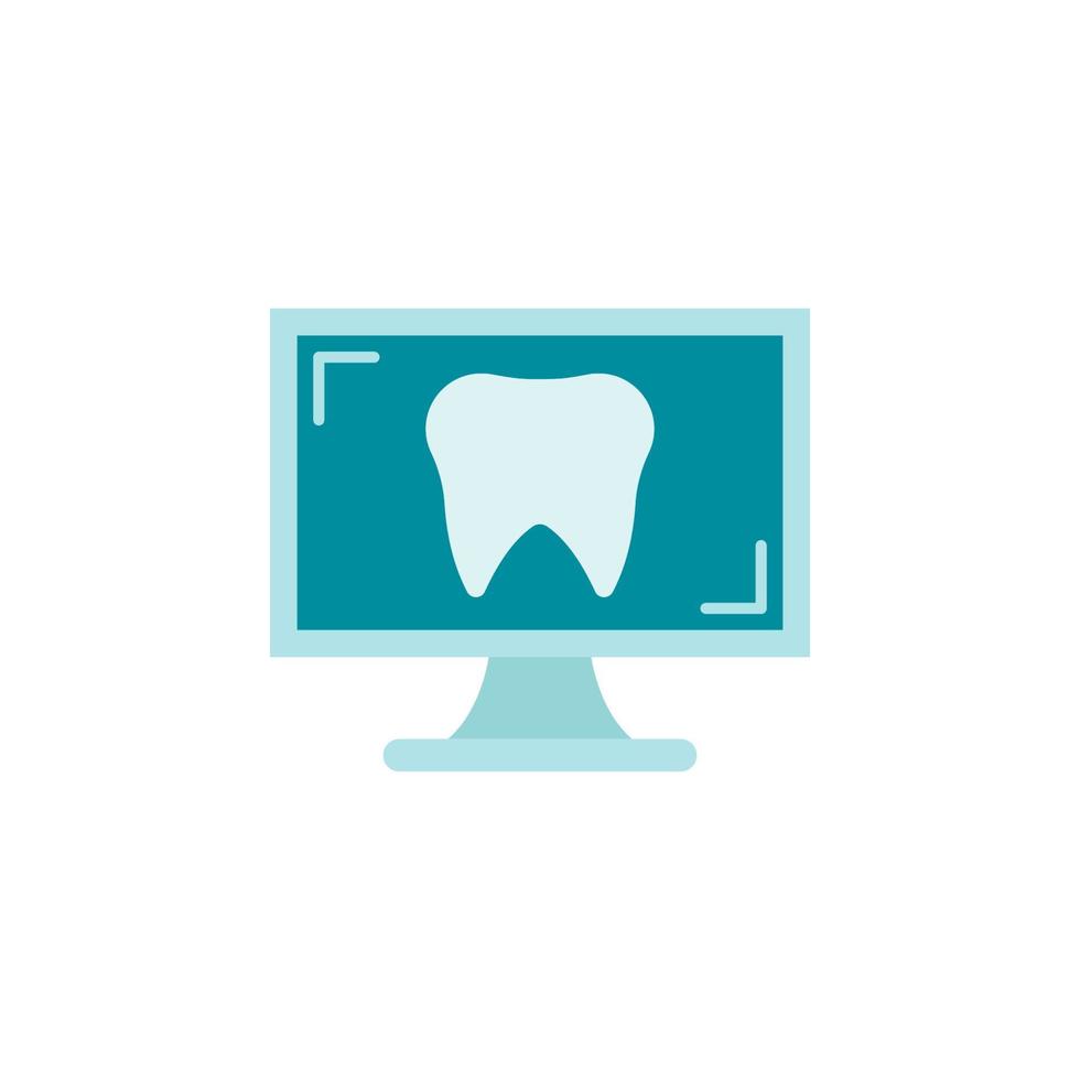 odontología, dental, dentista, doctor, hospital dientes radiografía color vector icono ilustración