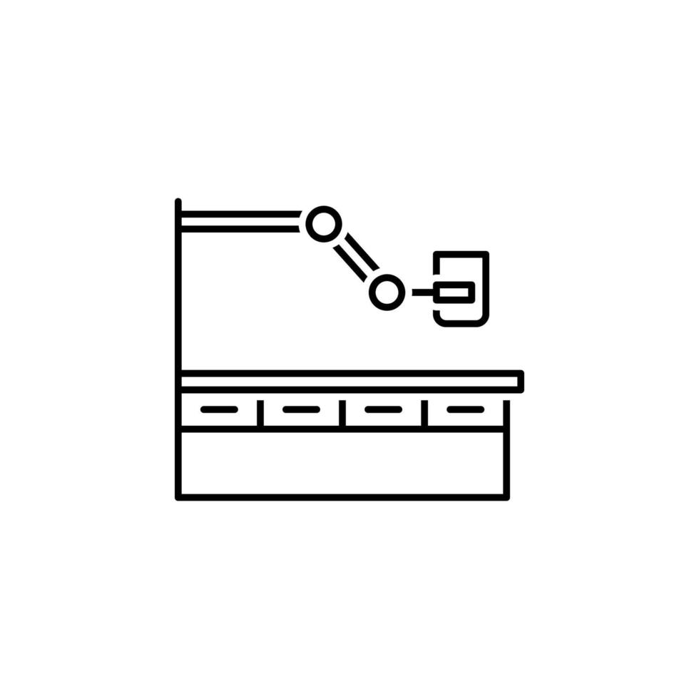 Medical technology, robot arm vector icon illustration