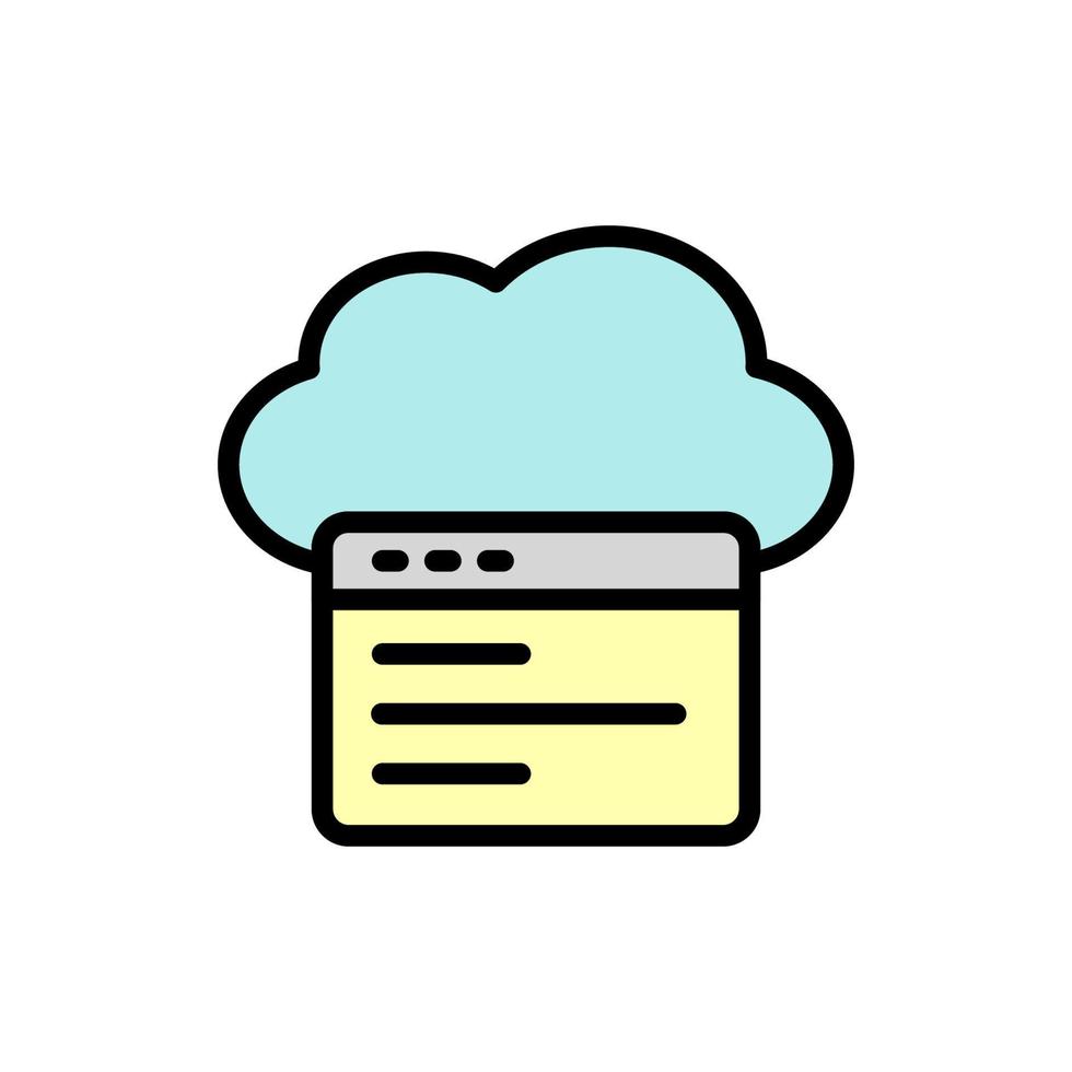 Cloud, web site vector icon illustration