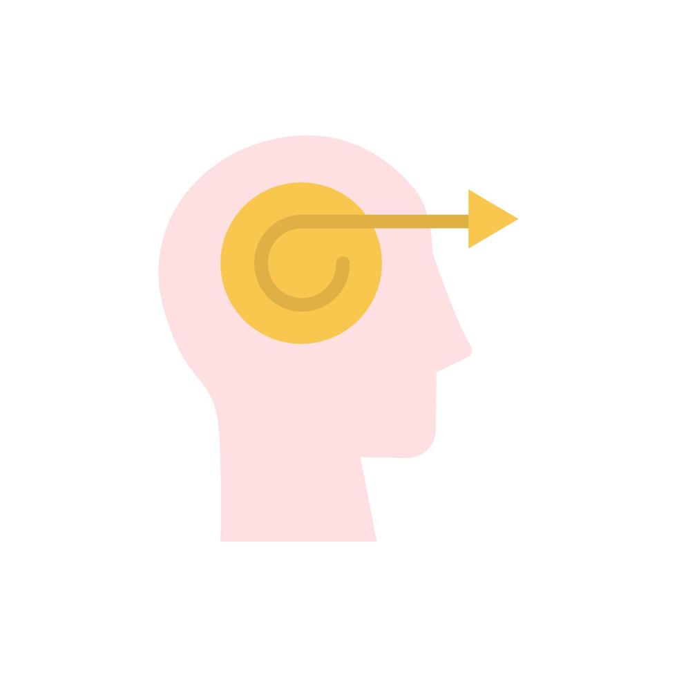 head arrow vector icon illustration