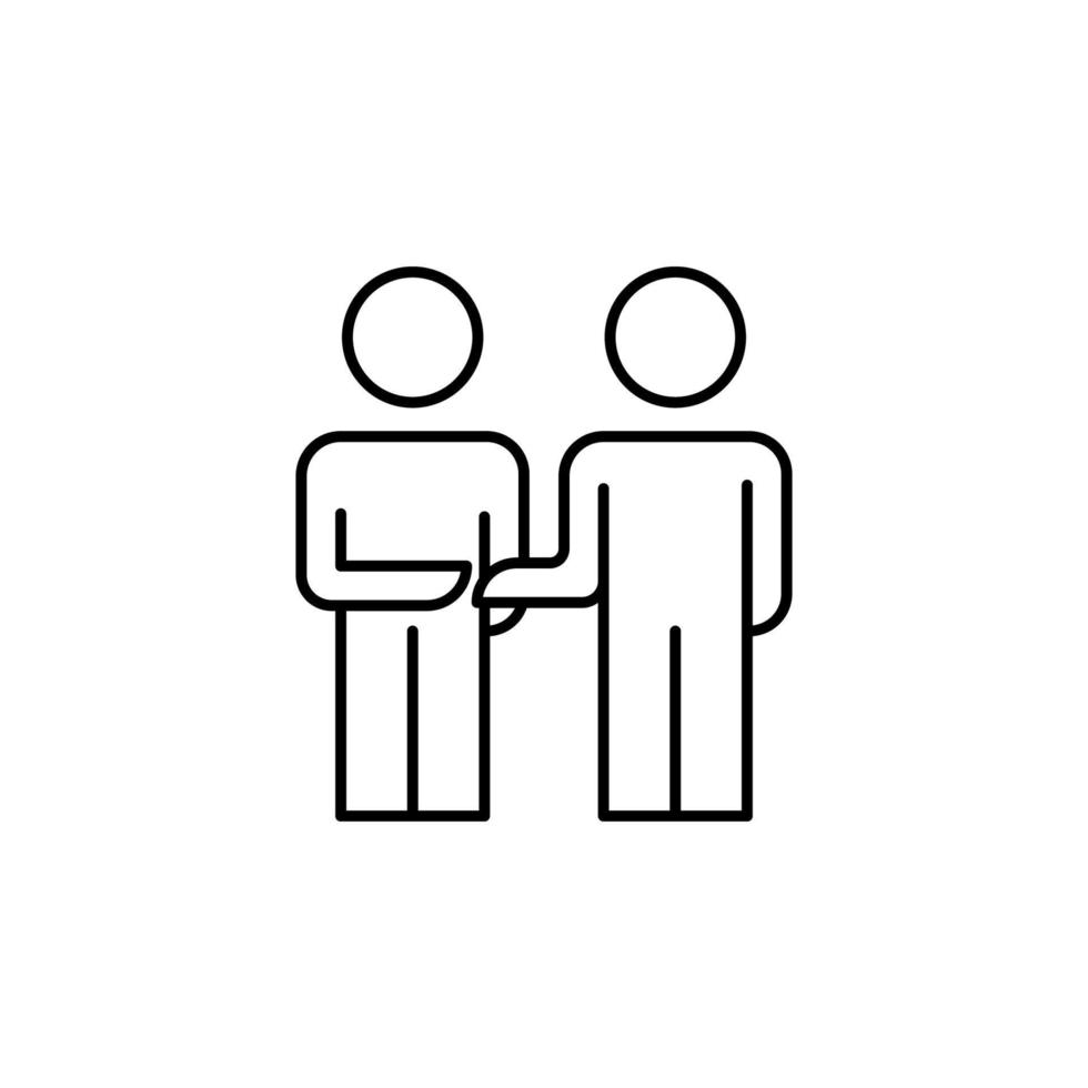 cooperation of colleagues line vector icon illustration