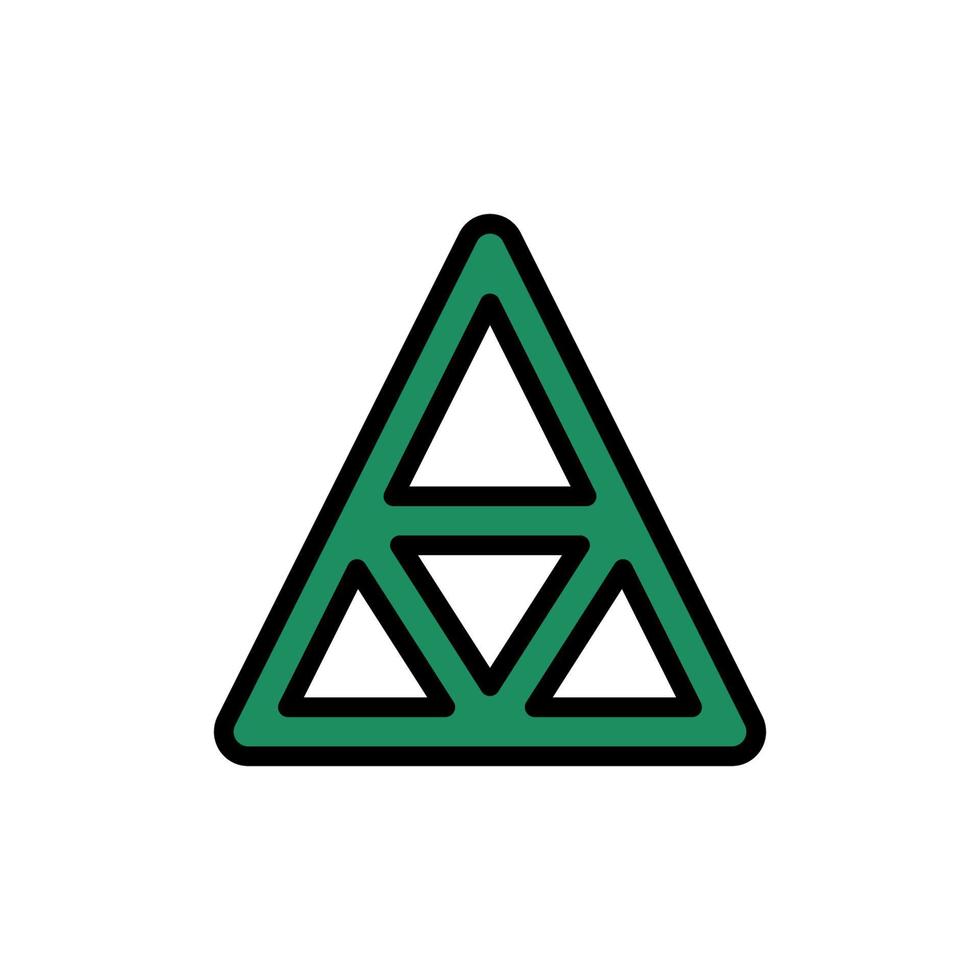 Triangle esoteric symbol vector icon illustration