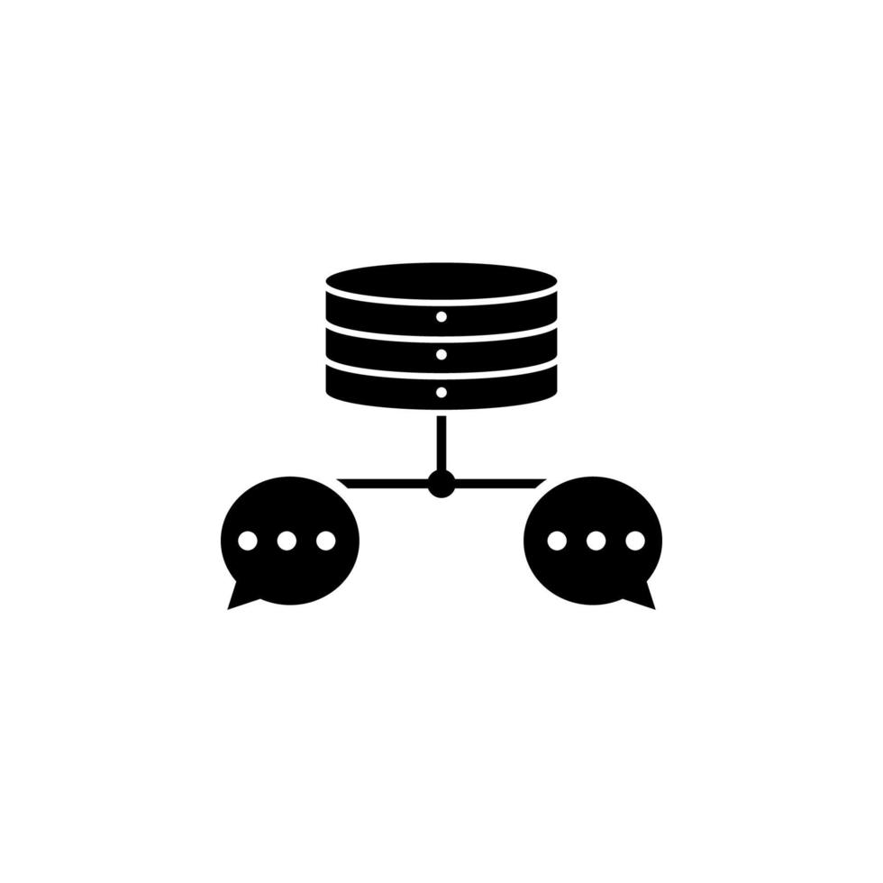 chat, data, database vector icon illustration