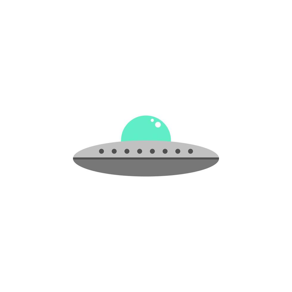 aliens ship colored vector icon illustration