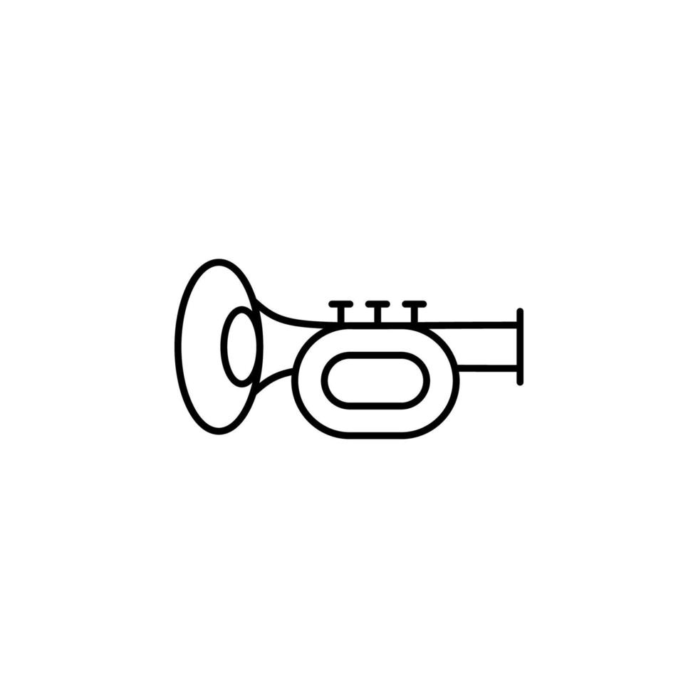 brass instrument, music, Ireland vector icon illustration