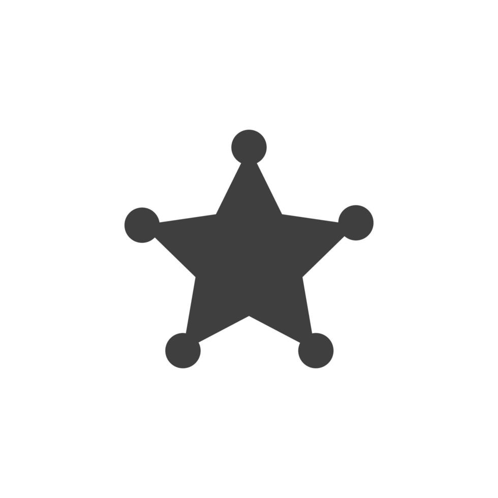 sheriff's star vector icon illustration