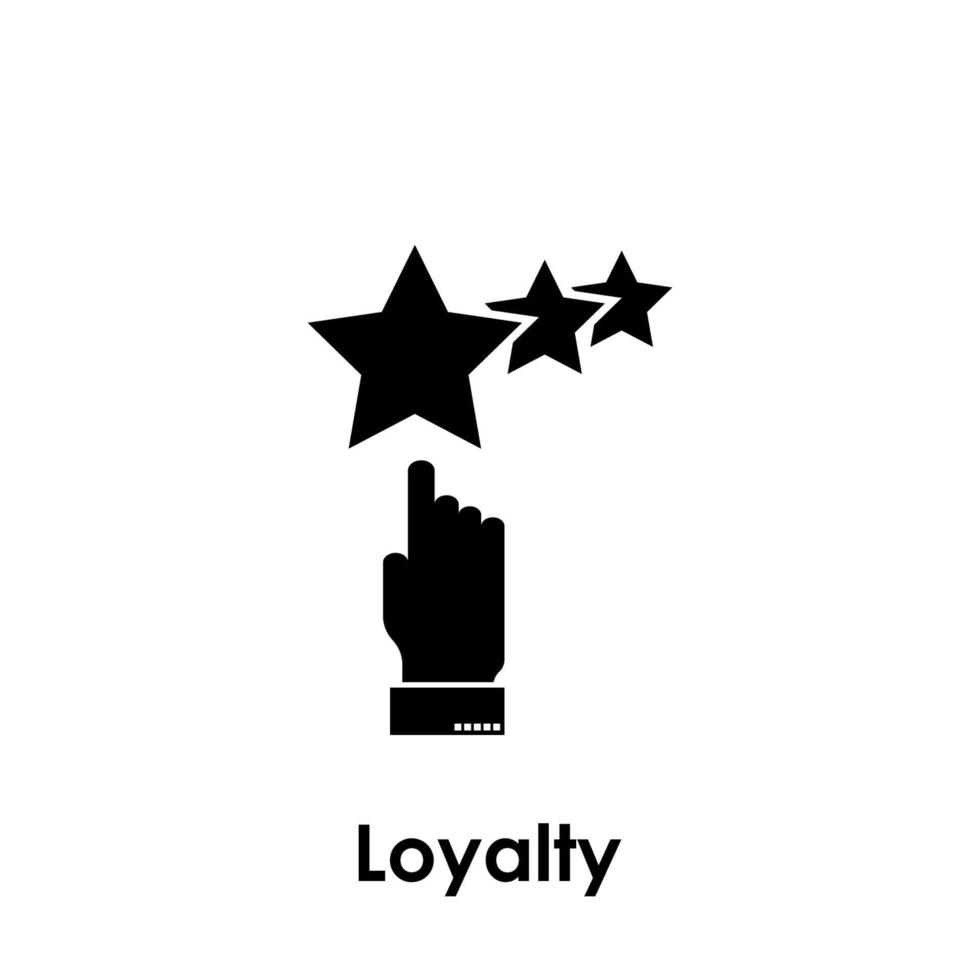 hand, stars, loyalty vector icon illustration