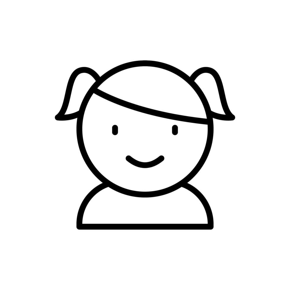 Girl, child vector icon illustration