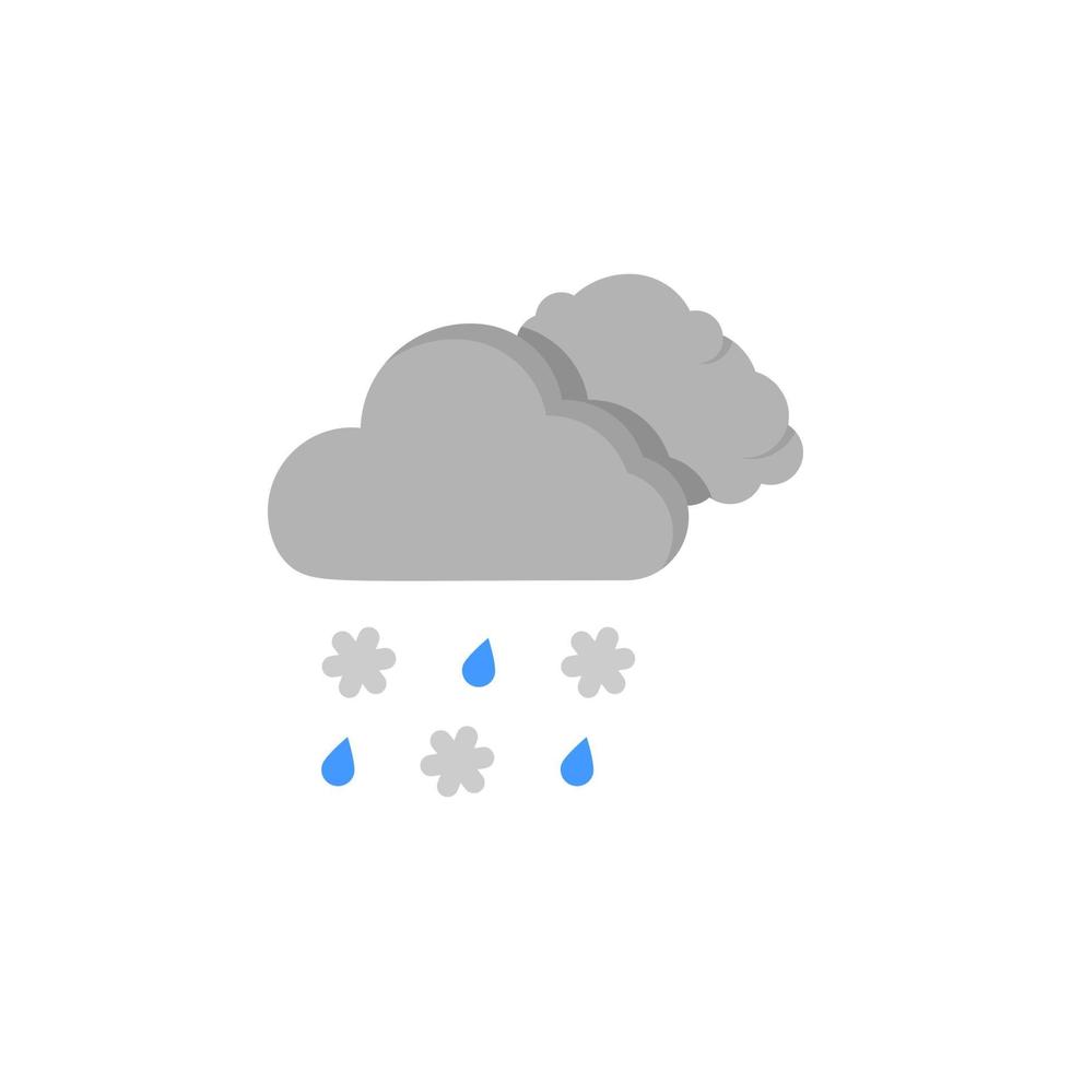 nube enjambre lluvia gotas relámpago vector icono ilustración