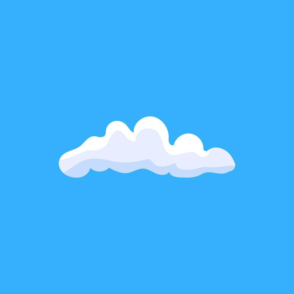 3d nubes plano vector icono ilustración