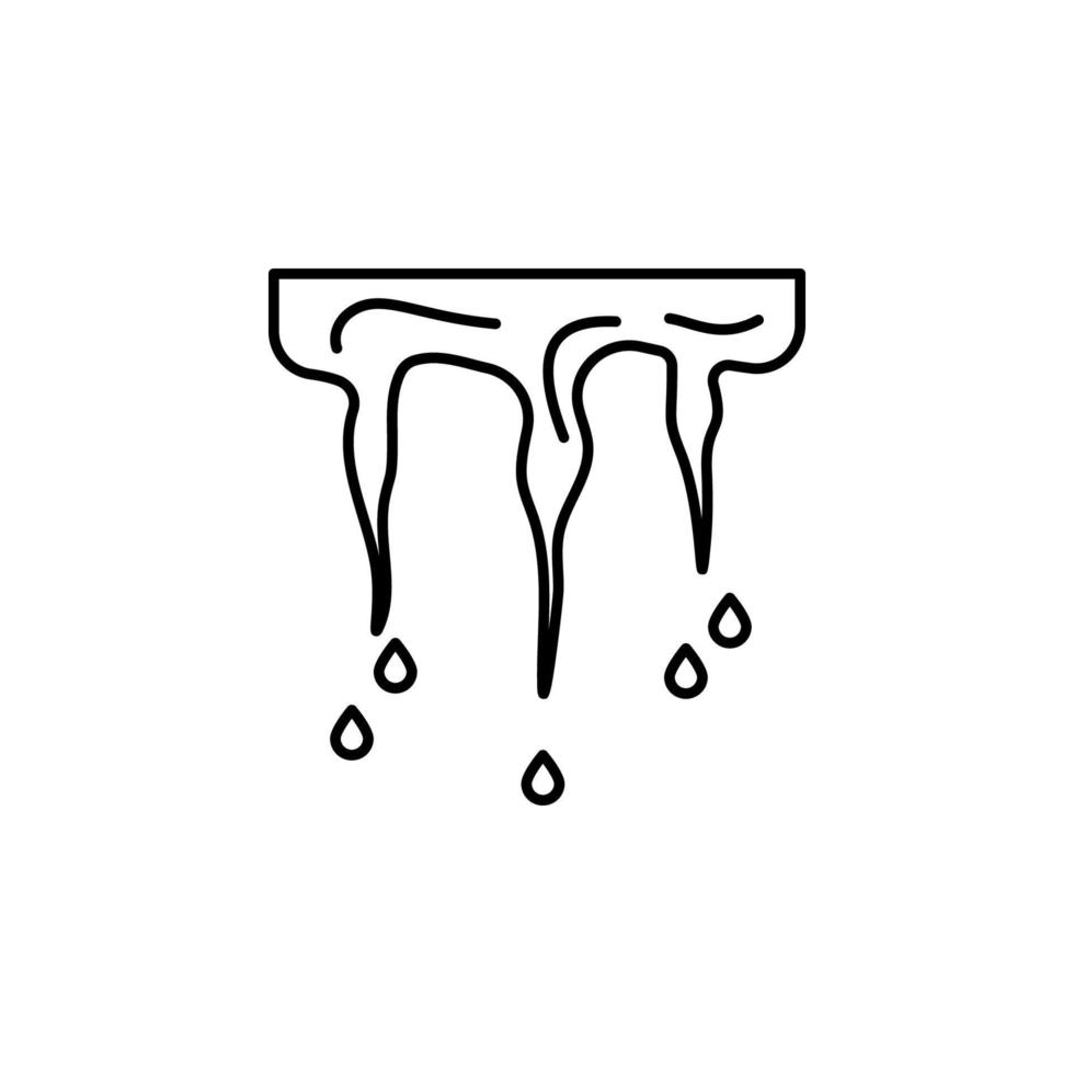 Ice, melting vector icon illustration