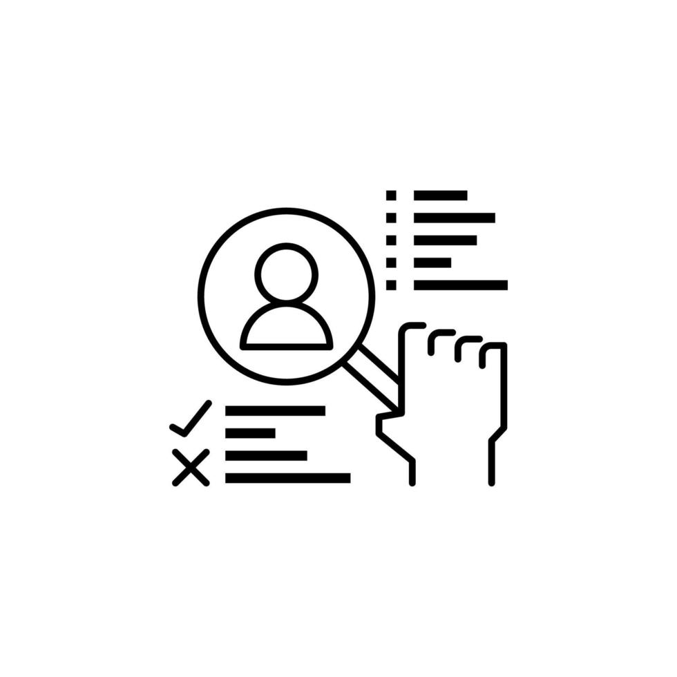 Find, human, search vector icon illustration