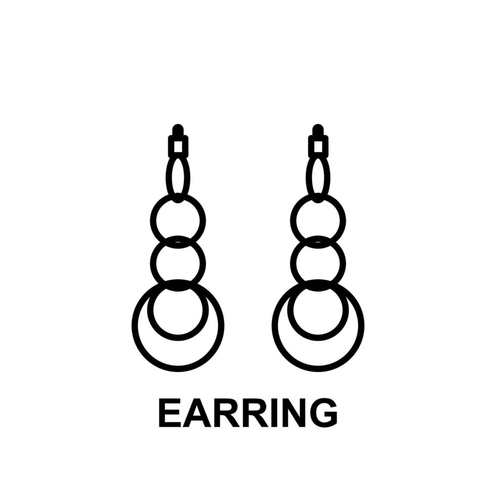 earring vector icon illustration