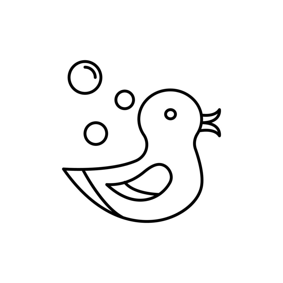 Rubber duck, toy vector icon illustration
