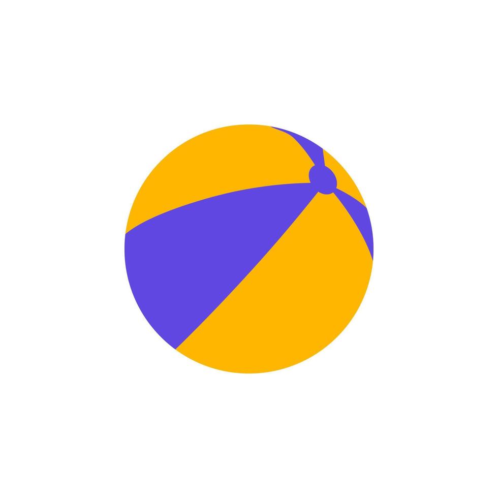 beach ball flat vector icon illustration