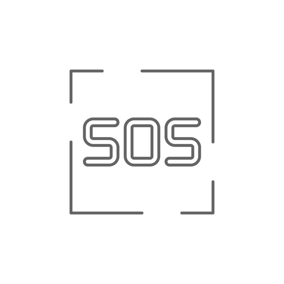 Sos sign vector icon illustration