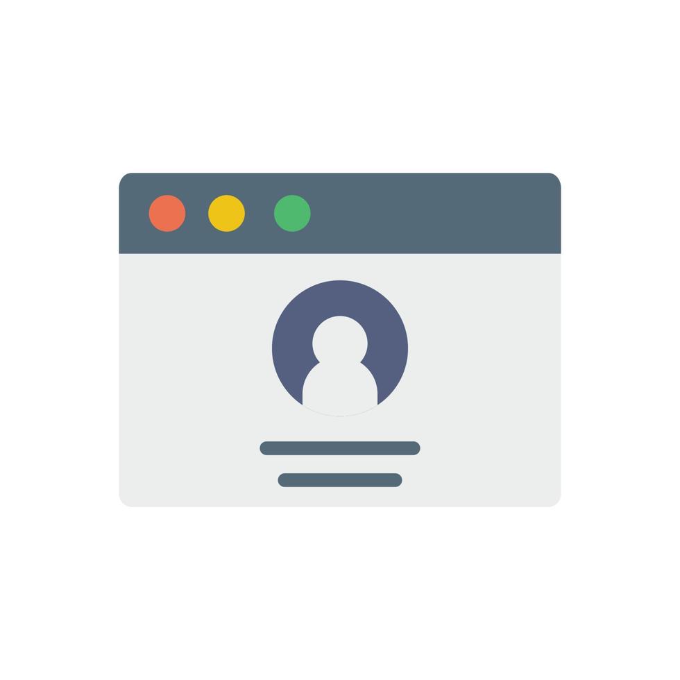 Browser, web site, user vector icon illustration