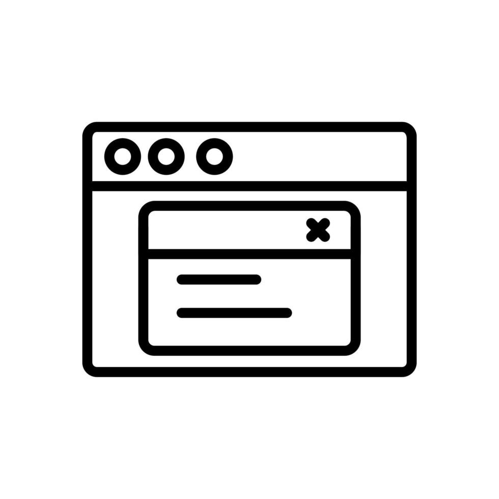 Browser, web site, interface vector icon illustration