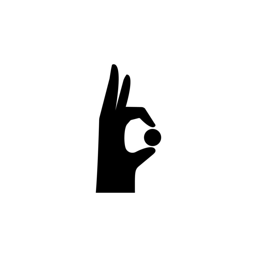 Hand, fingers, gesture, keep, ball vector icon illustration