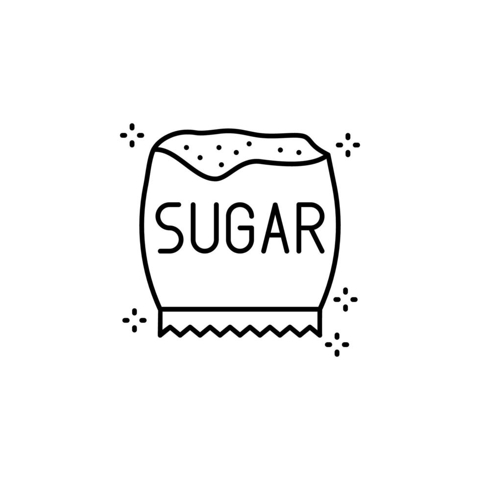 Sugar package vector icon illustration