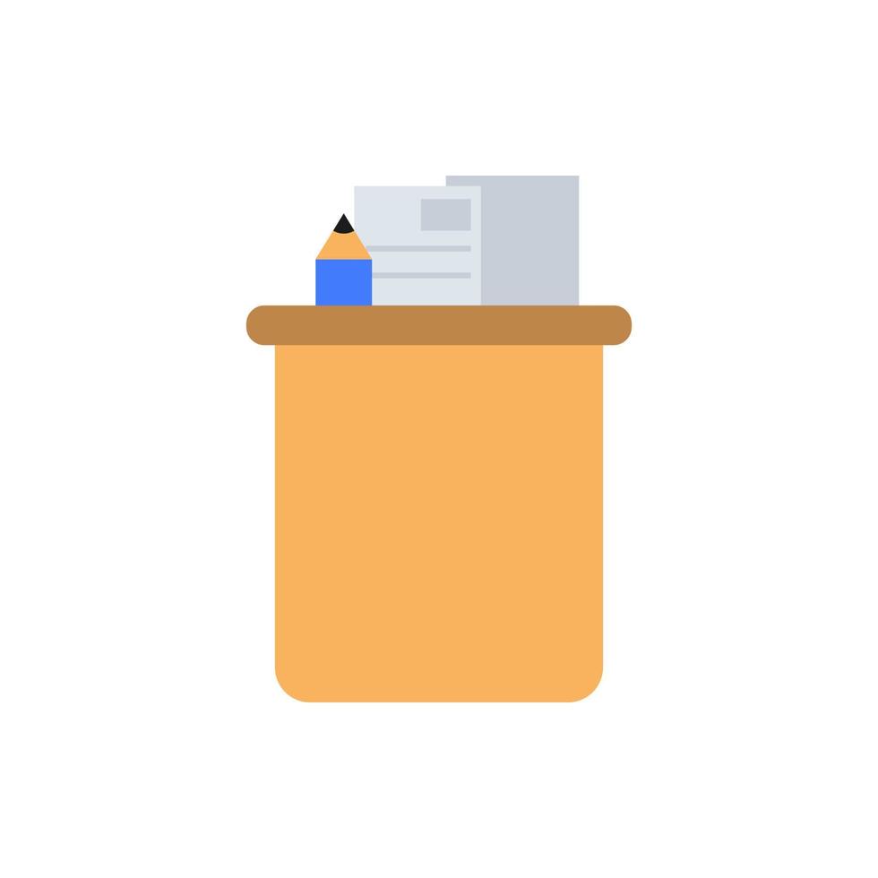 desktop pencil case colored vector icon illustration