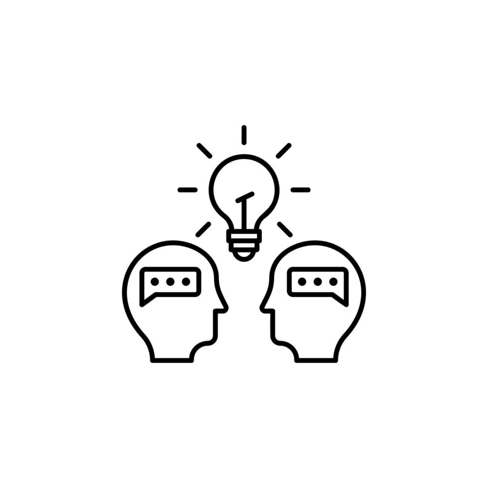 Pupils bulb brain vector icon illustration
