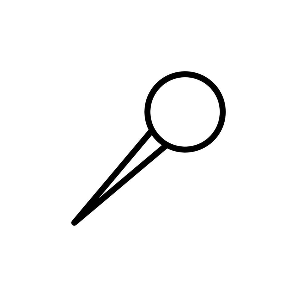 needle pin vector icon illustration