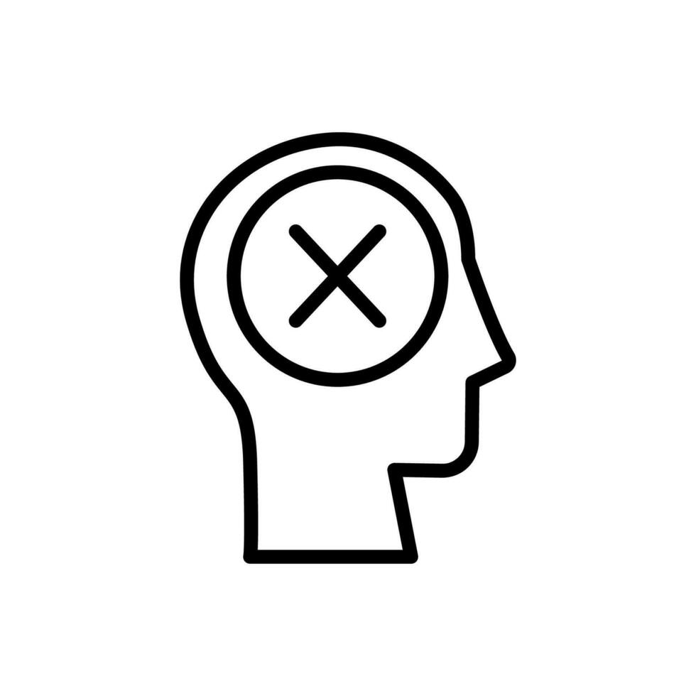head prohibit vector icon illustration