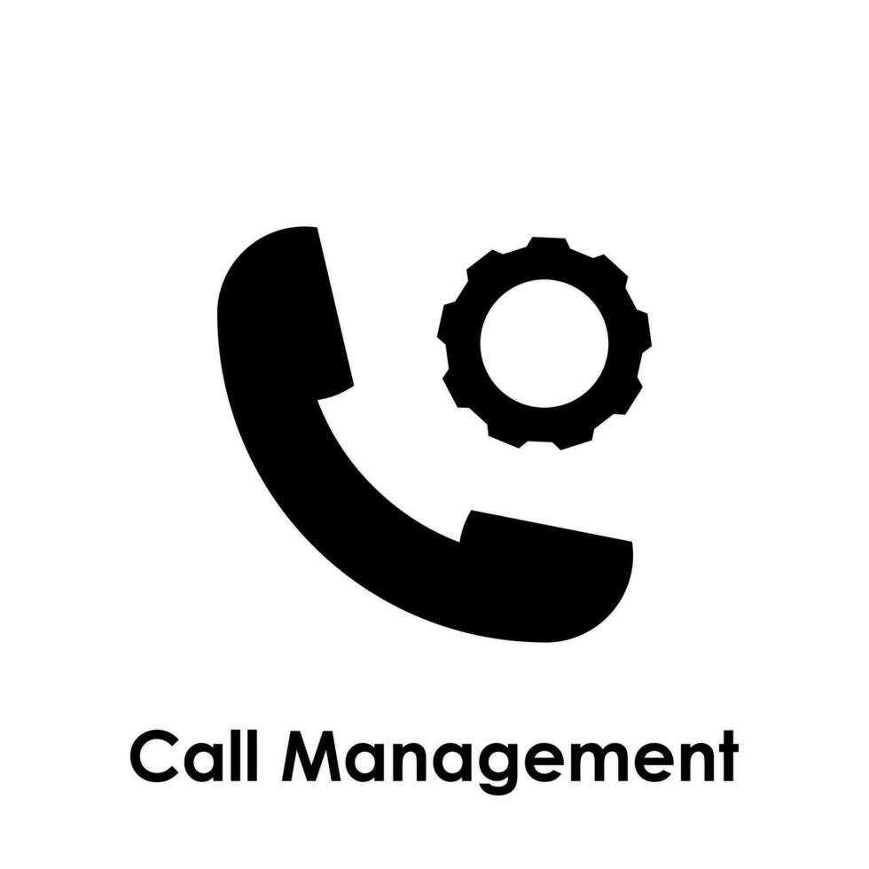 handset, settings, call management vector icon illustration