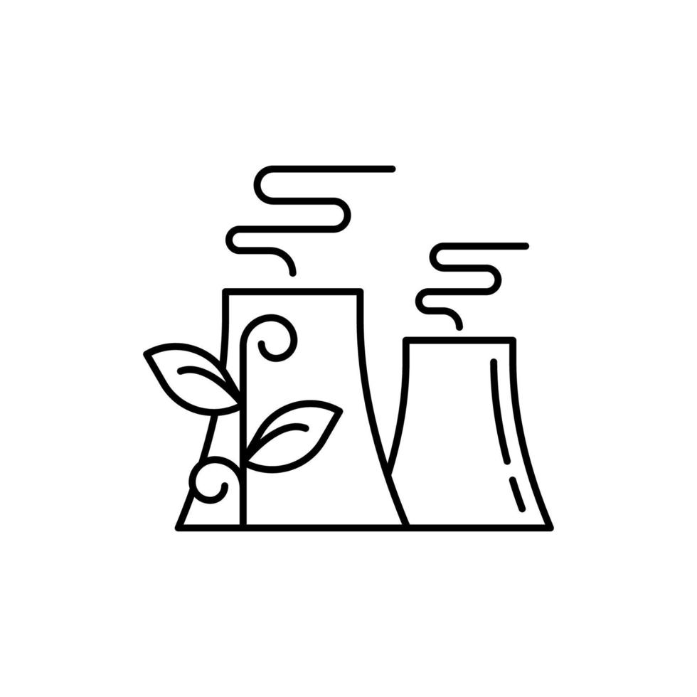 Plant, eco, factory vector icon illustration 23020957 Vector Art at ...
